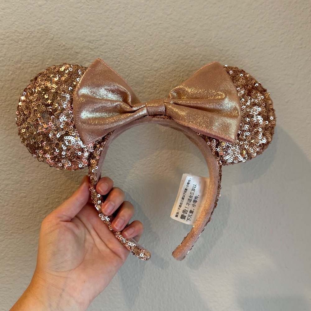 ORIGINAL ROSE GOLD MOUSE EAR HEADBAND